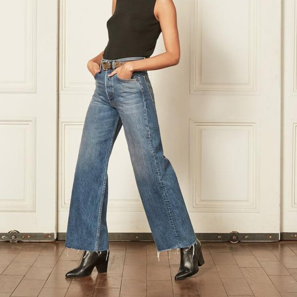 Boyish Jeans Wide Leg High Waisted The Charley